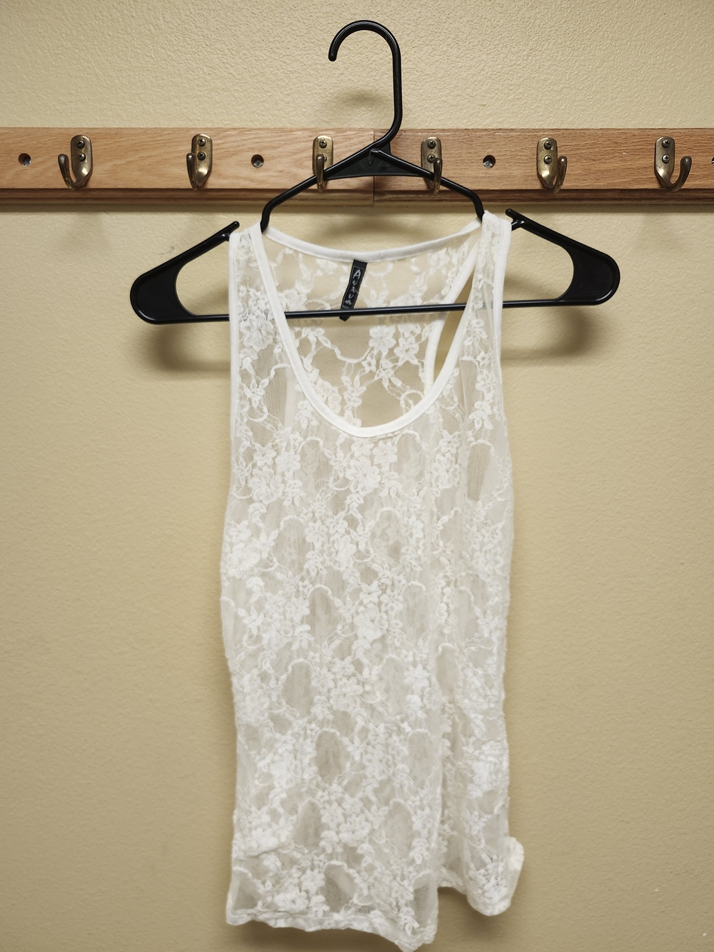 Aviva White Sheer Lace Camisole